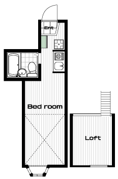 喜多見駅の賃貸 37,000円 間取り図