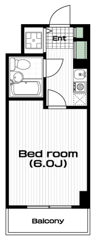 国分寺駅の賃貸 52,000円 間取り図