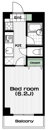 渋谷駅の賃貸 89,000円 間取り図