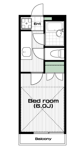 和光市駅の賃貸 53,000円 間取り図