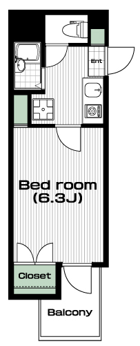 八幡山駅の賃貸 67,000円 間取り図