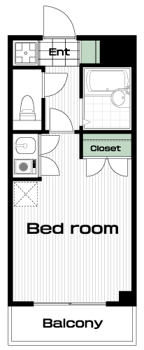 三鷹駅の賃貸 76,000円 間取り図