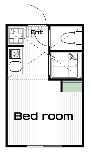 中野駅の賃貸 56,000円 間取り図