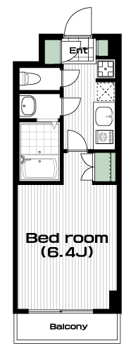一橋学園駅の賃貸 66,000円 間取り図