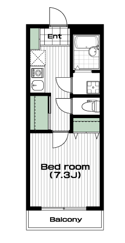 坂戸駅の賃貸 47,000円 間取り図
