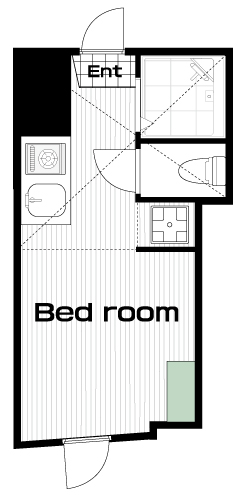 高田馬場駅の賃貸 76,000円 間取り図