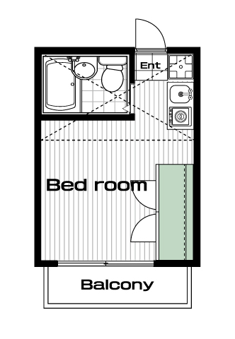 所沢駅の賃貸 38,000円 間取り図