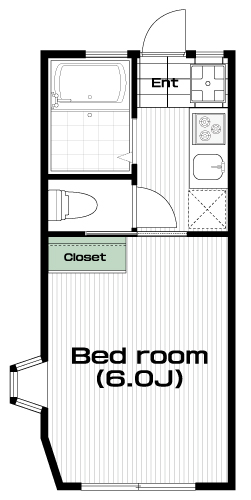 仙川駅の賃貸 66,000円 間取り図