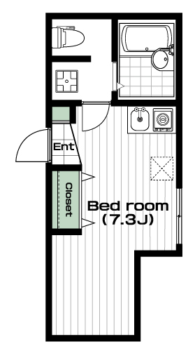 日吉駅の賃貸 65,000円 間取り図