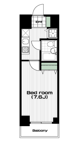 江古田駅の賃貸 64,000円 間取り図