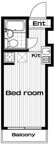 武蔵小杉駅の賃貸 49,000円 間取り図