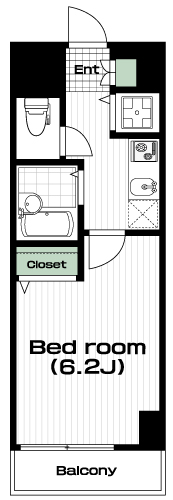 四ツ谷駅の賃貸 83,000円 間取り図