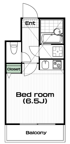 武蔵小金井駅の賃貸 68,000円 間取り図