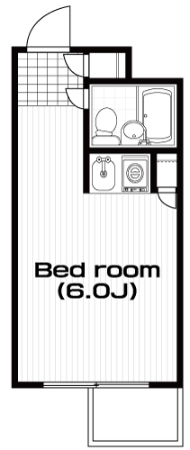 桜上水駅の賃貸 47,000円 間取り図