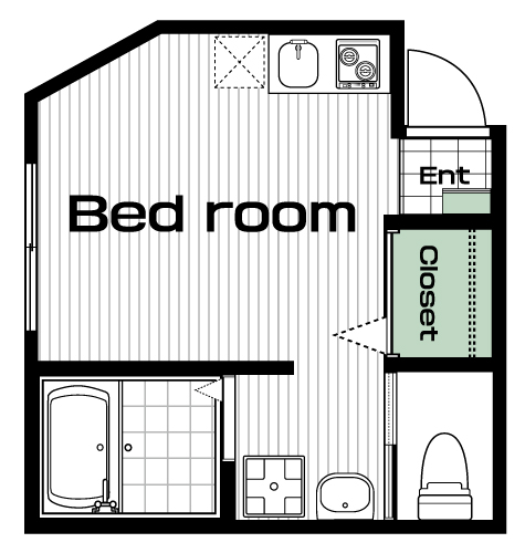 野方駅の賃貸 73,000円 間取り図