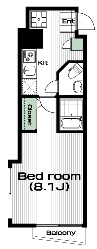 駒場東大前駅の賃貸 101,000円 間取り図