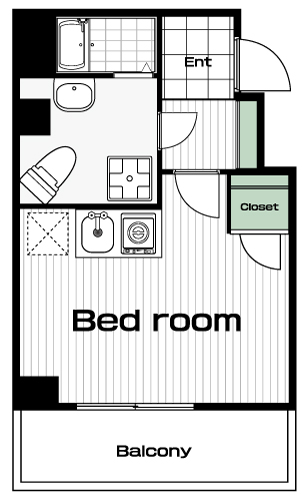 白楽駅の賃貸 64,000円 間取り図
