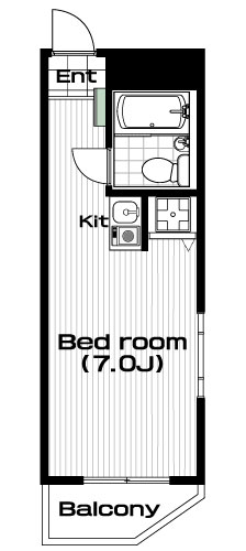 桜新町駅の賃貸 61,000円 間取り図