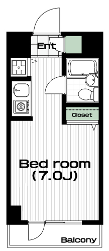 八王子駅の賃貸 40,000円 間取り図