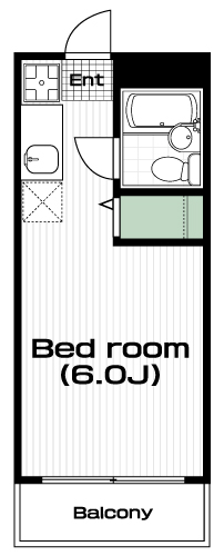 大塚・帝京大学駅の賃貸 34,000円 間取り図