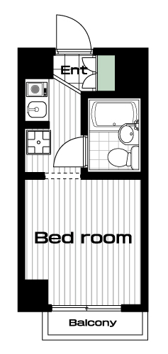 水道橋駅の賃貸 67,000円 間取り図