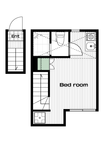 板橋区役所前駅の賃貸 72,000円 間取り図