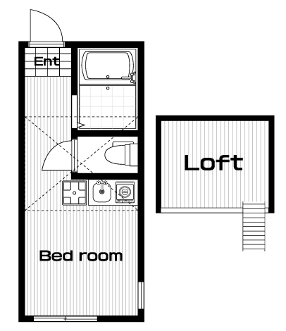 白楽駅の賃貸 56,000円 間取り図