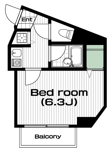 国分寺駅の賃貸 68,000円 間取り図