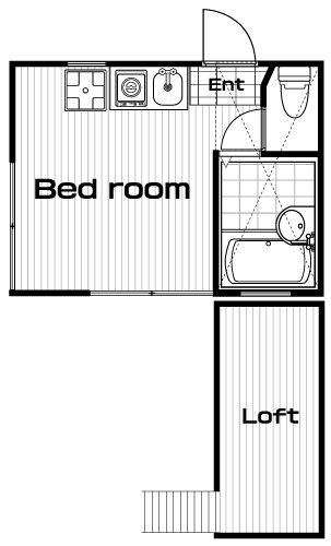 白楽駅の賃貸 39,000円 間取り図