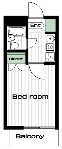 白楽駅の賃貸 41,000円 間取り図