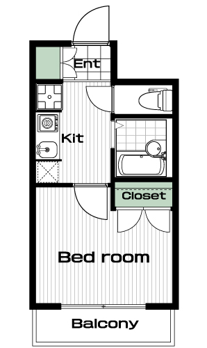 目黒駅の賃貸 83,000円 間取り図