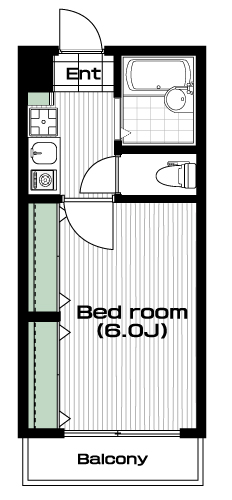 中央大学・明星大学駅の賃貸 46,000円 間取り図