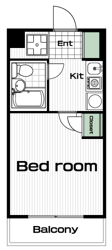 大岡山駅の賃貸 62,000円 間取り図