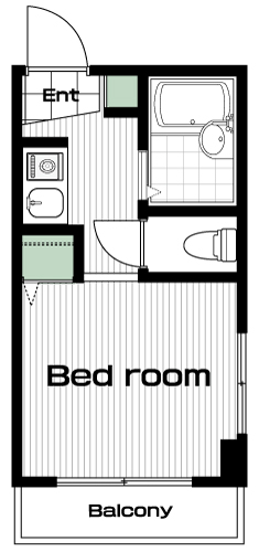 早稲田駅の賃貸 65,000円 間取り図
