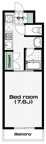 大塚・帝京大学駅の賃貸 56,000円 間取り図