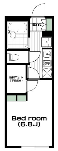 東伏見駅の賃貸 67,000円 間取り図