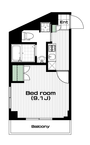 小竹向原駅の賃貸 71,000円 間取り図