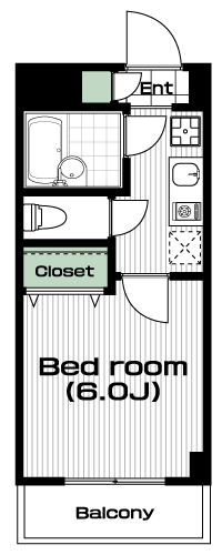 千歳烏山駅の賃貸 82,000円 間取り図