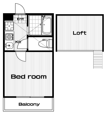 梶が谷駅の賃貸 55,000円 間取り図
