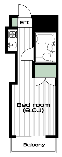 つつじヶ丘駅の賃貸 45,000円 間取り図