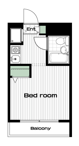 獨協大学前駅の賃貸 43,000円 間取り図