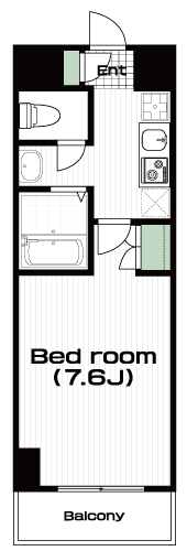 橋本駅の賃貸 64,000円 間取り図