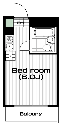 生田駅の賃貸 43,000円 間取り図