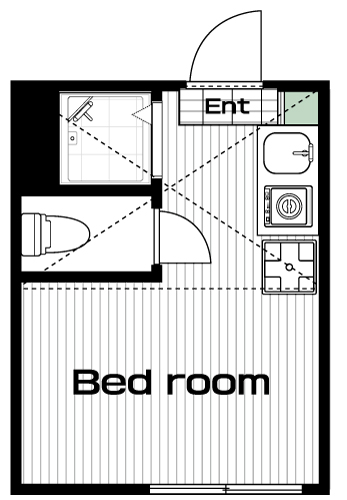 曙橋駅の賃貸 81,000円 間取り図