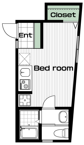 仙川駅の賃貸 76,000円 間取り図