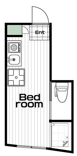 大岡山駅の賃貸 52,000円 間取り図