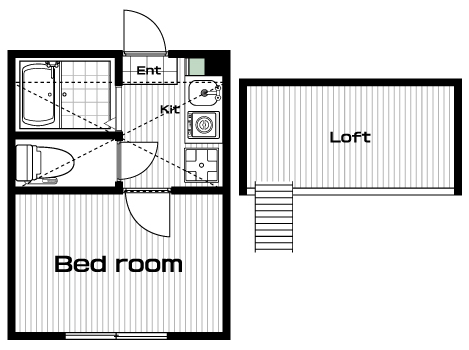 向ヶ丘遊園駅の賃貸 56,000円 間取り図