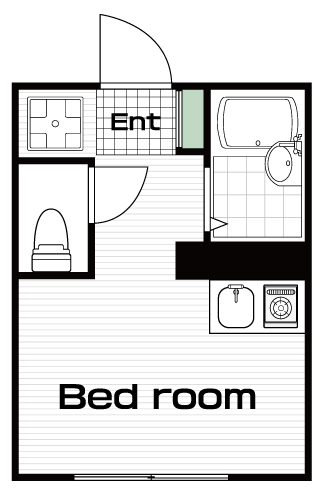 国分寺駅の賃貸 48,000円 間取り図
