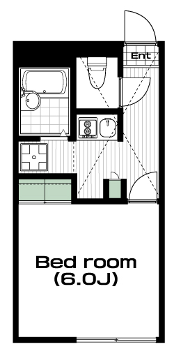 武蔵境駅の賃貸 66,000円 間取り図