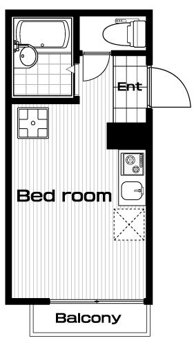 蒲田駅の賃貸 74,000円 間取り図